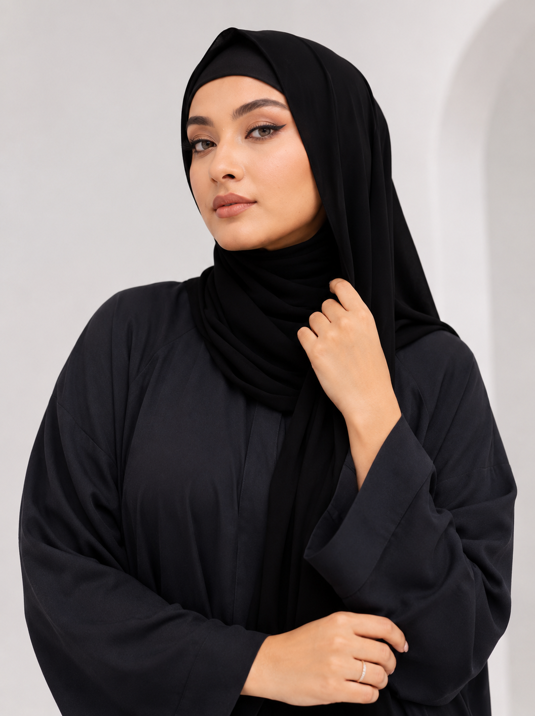 Black Georgette Abaya