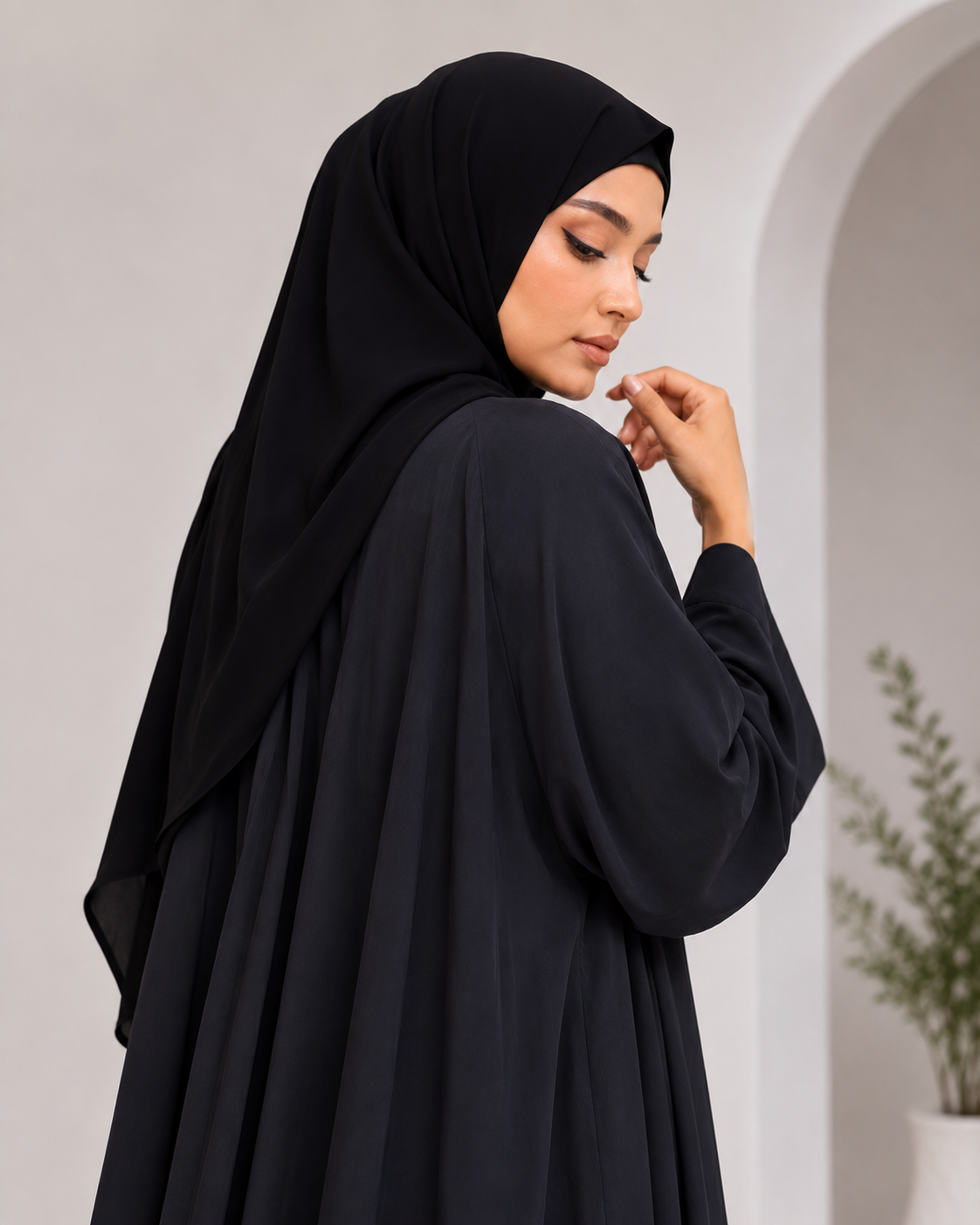 Black Georgette Abaya