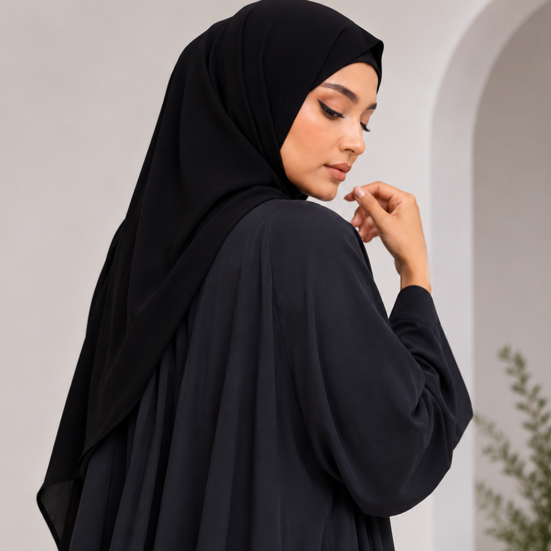 Black Georgette Abaya