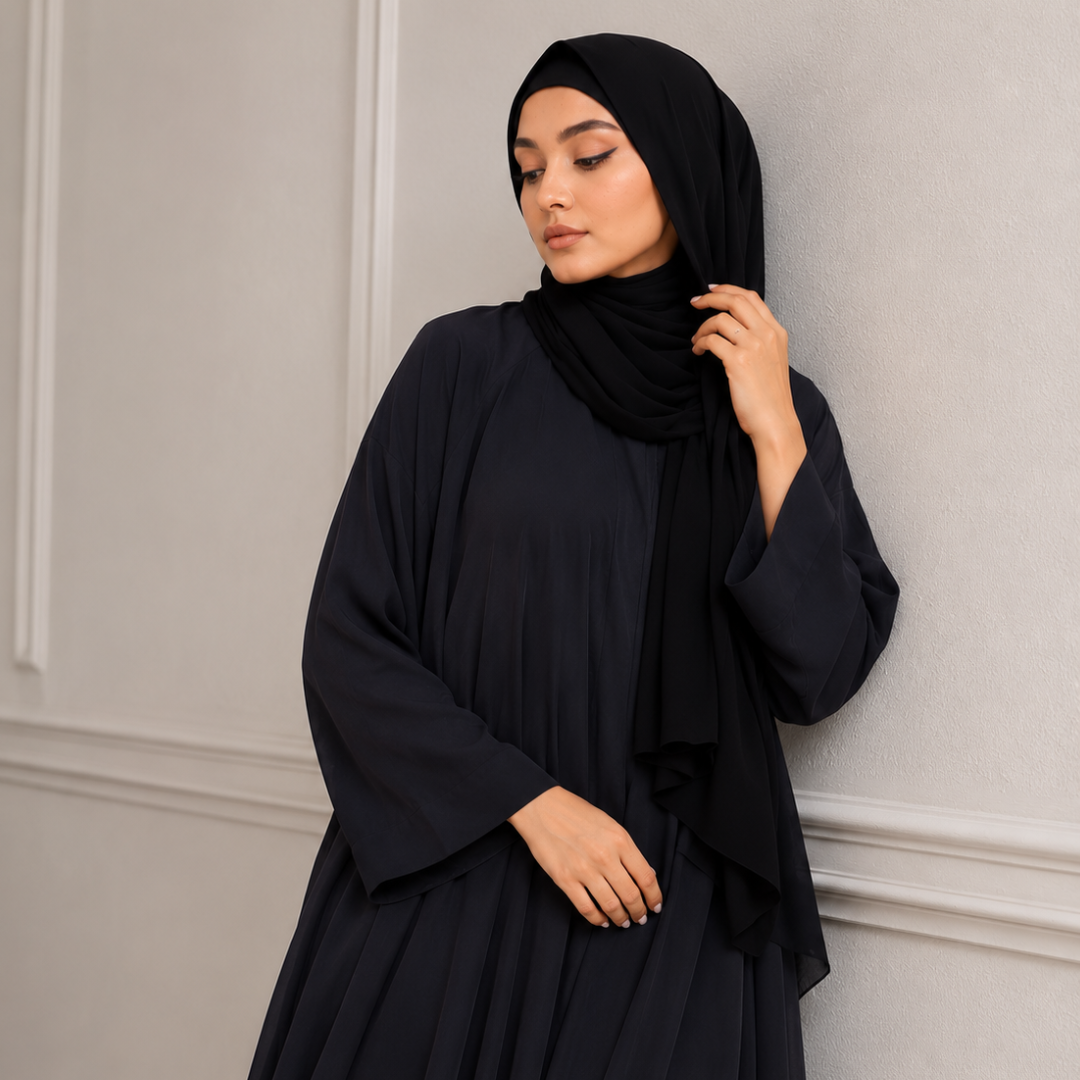 Black Georgette Abaya