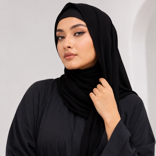 Black Georgette Abaya