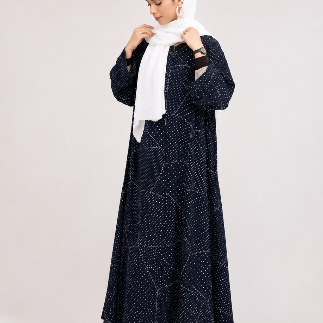 Navy Blue Premium Abaya