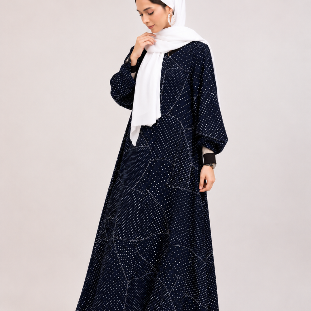 Navy Blue Premium Abaya